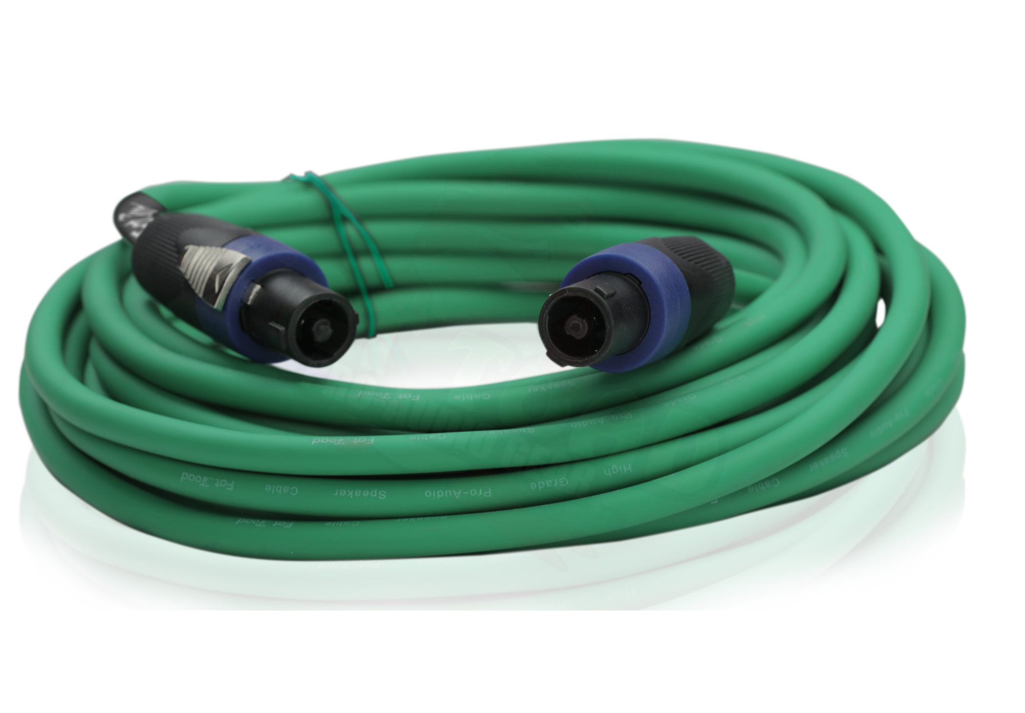 Speakon to Speakon Cables (2 Pack) by Fat Toad 25ft Professional DJ Pro Audio Green Speaker PA Cord with Twist Lock Connector 12 AWG Wire for Impeccable Studio Recording & Stage Performance Gear
