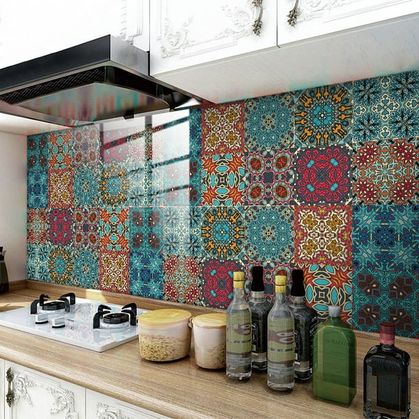 10 Pcs Moroccan Style Kitchen Wall Tile, Moroccan Kitchen Wall Tiles