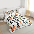 thumbnail image 3 of Homewish 26 Letters Alphabet Bedding Comforter Set,Cartoon Fox Mushroom Twin Comforter Sets,White Orange Black Bedding Set For Girl Boys,Microfiber Bedroom Decor Reversible,2-Piece, 3 of 8