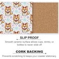 thumbnail image 6 of GZHJMY Square Drink Coasters, 6 Pcs Christmas Corgi Dog and Snowflakes Absorbent Ceramic Coffee Coasters for Drinks with Cork Base Housewarming Gift for Home Decor, 6 of 6