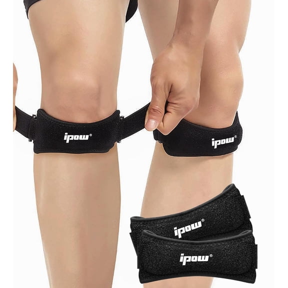 Patella Tendon Knee Strap 2 Pack Knee Pain Relief Patella Stabilizer Knee Strap, Patellar Tendon Support Strap,Knee Brace for Running, Hiking, Soccer,Basketball, Jumpers Knee,ennis,Volleyball Squats