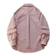 thumbnail image 3 of Blusa y camisa de manga larga con cuello vuelto para hombre, blusa informal a cuadros a la moda con botones y cuello vuelto, blusa de poliéster para hombre, 3 of 8