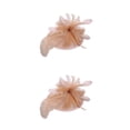 thumbnail image 4 of Diadema de malla de plumas Qarigey con clip color piel rosada 2Conjunto, 4 of 6