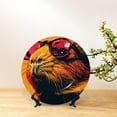 thumbnail image 6 of Picia Watercolor Glasses Guinea Pig Pattern Bone China Decorative Plate – Wall Decor with Stand and Adhesive, Elegant Ornament for Living Room, Office, or Entryway-6in, 6 of 6
