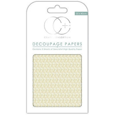 Gold Droplet Decoupage Papers