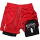 thumbnail image 5 of Pantalones cortos de compresión de Anime para hombre, ropa deportiva de verano, 2 en 1, entrenamiento, Fitness, 5 of 5