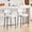 Cream White, variant on Furnilivng 24'' Bar Stools Set of 2, Modern Boucle Counter Height Bar Stools with Curved Back and Black Metal Frame, Upholstered Kitchen Stools, Barstools for Kitchen Island, Bar, Cream White