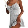 thumbnail image 1 of CAROOTU Femmes Été Bohemia Floral V-Cou Mini Robe Vacances Plage Courte Robe de Soleil, 1 of 7