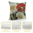 thumbnail image 4 of YINGXI  Red Poppy Throw Pillow Covers Romantic Garden Flowers Red Poppies with White Daisies Green Leaves Insect Bee Design Pillow Cushion Cover Decor Outdoor Sofa (RP-Poppies) 24x24in, 4 of 5