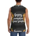 thumbnail image 4 of Bixox Men's Autumn Harvest Pumpkins Printed Shirt Sleeveless Fitness Tank Top-Small, 4 of 7