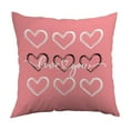 thumbnail image 2 of Tuvgenk 18x18 Inch Heart Shaped Pattern Pillow Cover Valentines Day Linen Cushion Case with Zipper Closure Home Decor, 2 of 6