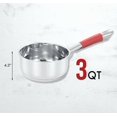 thumbnail image 4 of Concord 3 Quart Stainless Steel Saucepan with SIMPLE POUR Vented Glass Lid. Features Dual Pouring Spouts and Volume Marking. Perfect for making Sauces, Jam, Ramen, and more, 4 of 7