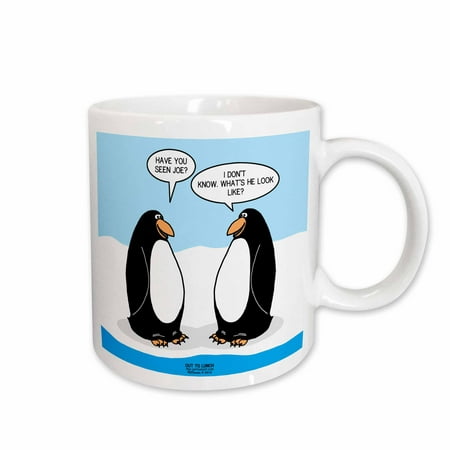 

3dRose Penguin Identity Crisis Ceramic Mug 11-ounce