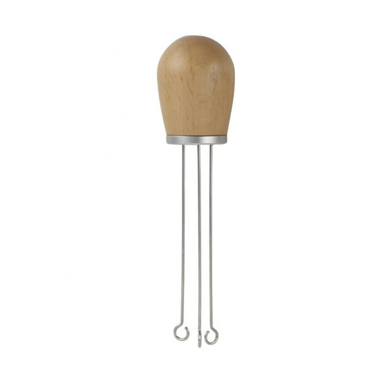 Espresso Coffee Stirrer, Stainless Steel Mini Whisk Wood Handle