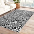 thumbnail image 2 of Black White Checkered Area Rug 2x3, Modern Trellis Rugs for Entryway Bedroom Living Room, Abstract Geometric Indoor Door Mat, Machine Washable Rug, Non Slip Soft Low Pile Home Decor Carpet 8IUp1-343, 2 of 7