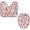 Multicolor 2, variant on PhooArto Toilet Lid Cover and U-Shaped Toilet Floor Mat Set of 2 Pieces, White Polka Dots Patterns Toilet Mat Set, Machine Washable Seat Covers Non-Slip Absorbent Rugs
