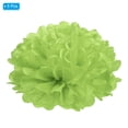 thumbnail image 3 of Uxcell 8" Pom Poms de Papel Flores Bola Decoración de Boda Fiesta, Verde Lima 5 Paquete, 3 of 6
