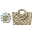 thumbnail image 3 of Bolso de hombro de paja de moda, bolso tejido a mano, bolso casual de verano, bolso elegante tejido Beige, 3 of 8