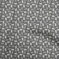 thumbnail image 1 of oneOone Velvet Gray Fabric Animal Craft Projects Decor Fabric Printed By The Yard 58 Inch Wide, 1 of 5