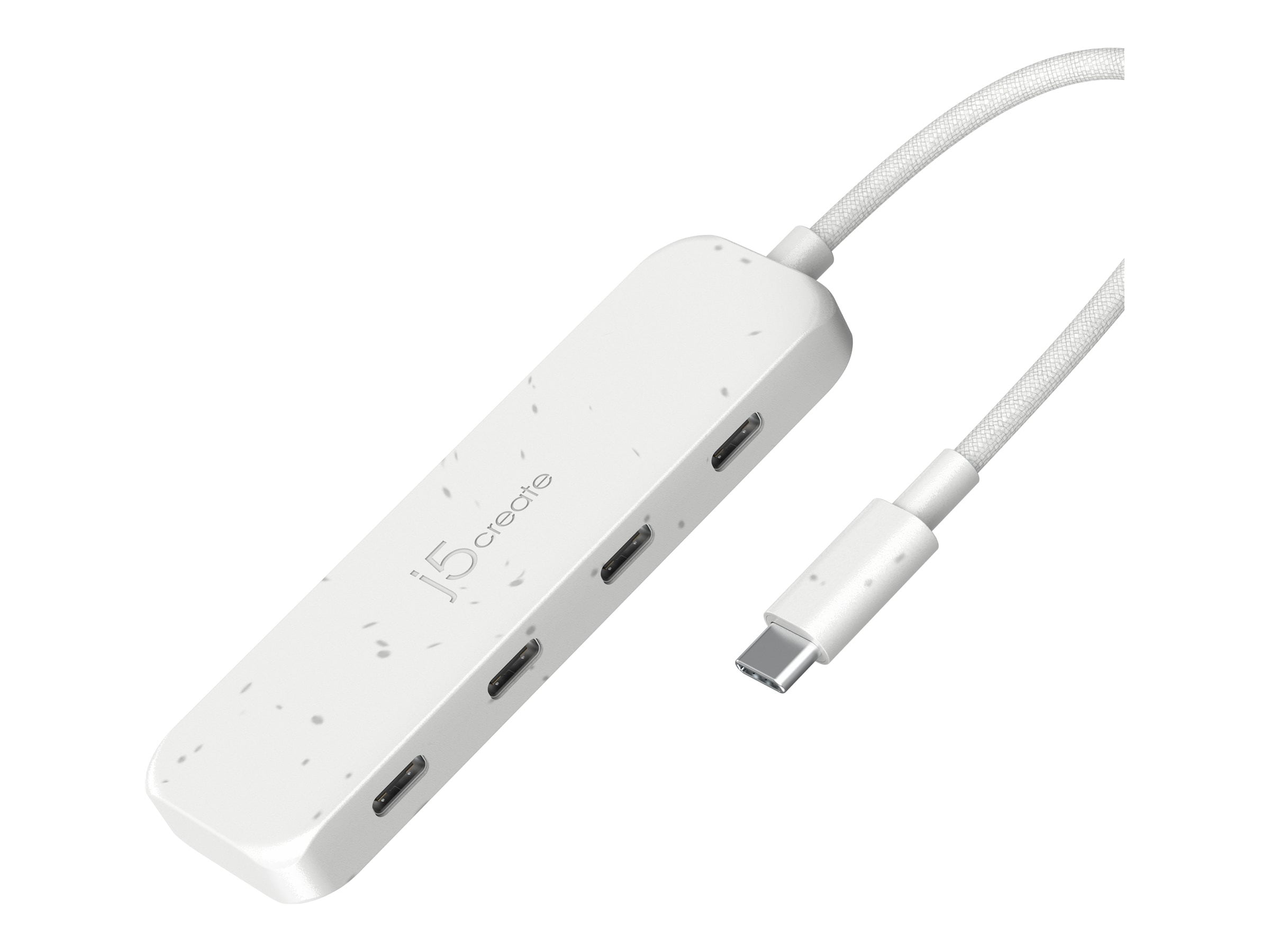 j5create Eco-Friendly 4-Port USB Type-C Hub Pure White (JCH345EW)