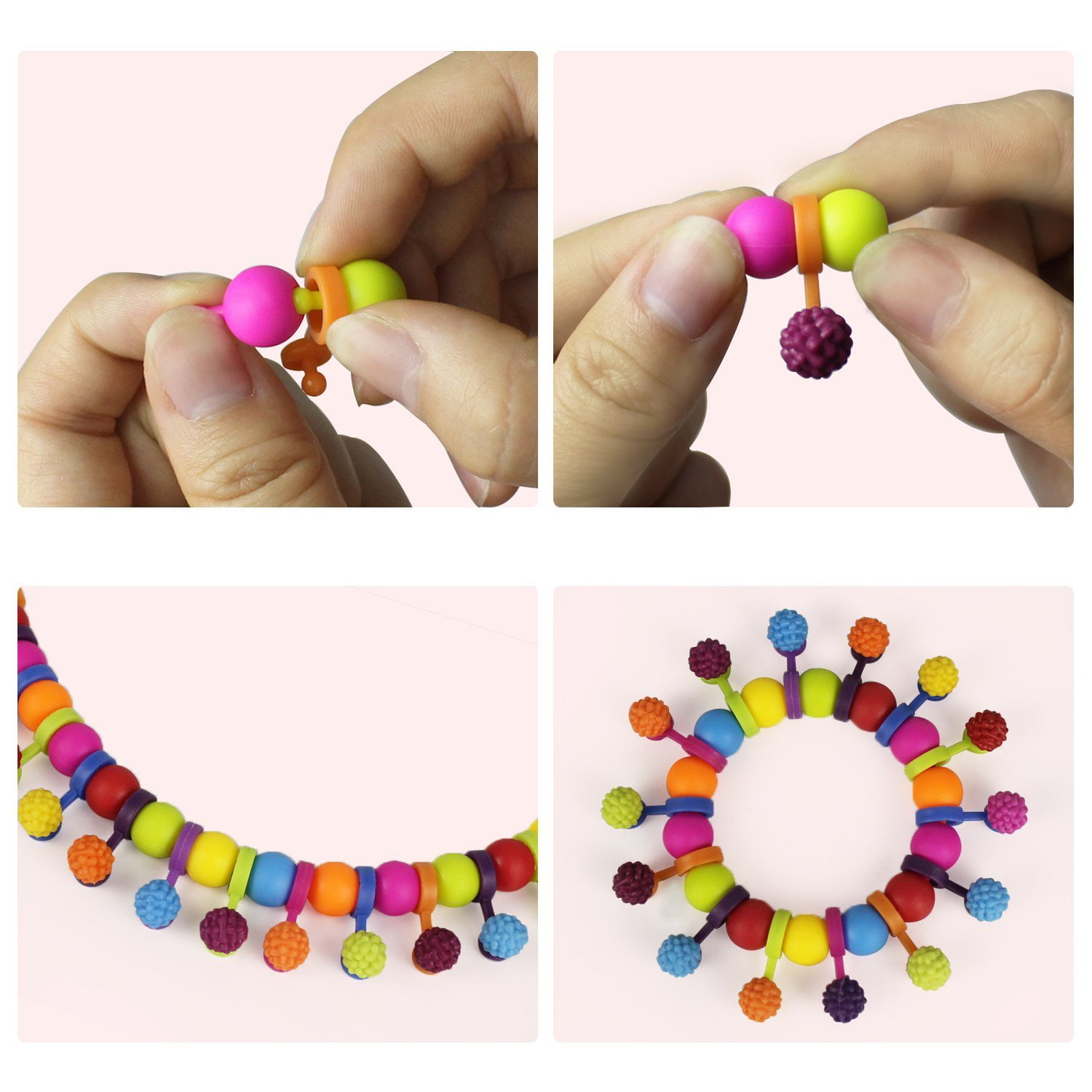 Pop Beads - 550pcs+ DIY Snap Jewelry Making Kit Arts and Crafts – Meland