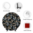 thumbnail image 4 of Daiia Dogs Printed Pattern Ceramic Plate Dinner Plates Bone China Decorative Plates with Display Stand Art Ceramic Ornaments for Wall Hanging Decoration-7in, 4 of 6