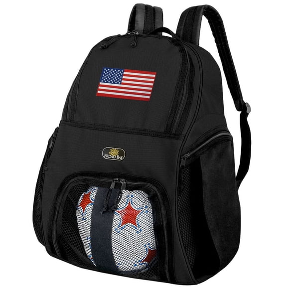 American Flag Soccer Backpack or USA Flag Volleyball Bag