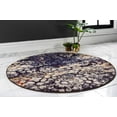 thumbnail image 4 of Rugs.com Carnevale Collection Rug – 4 Ft Round Navy Blue Medium Rug Perfect For Kitchens, Dining Rooms, 4 of 9