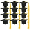 thumbnail image 1 of ColoMX 12 Uds. Gorro de graduación pequeño, adornos para magdalenas, decoraciones de postre para fiesta de graduación, Mini gorros de graduación con borlas, 1 of 8