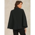 thumbnail image 3 of DARING DIVA Women's Double Breasted Blazer Office Cloak Cape Jacket XS Black, 3 of 6