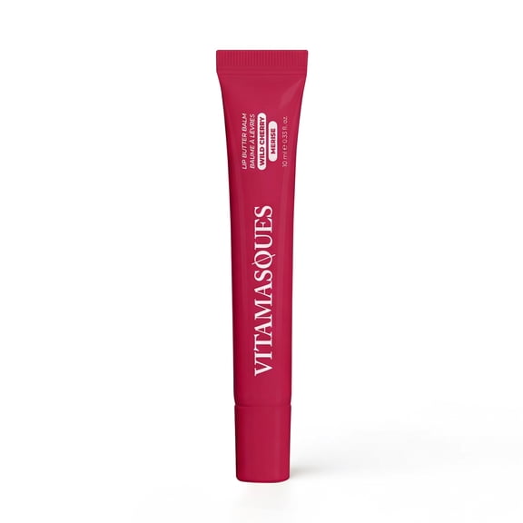 Vitamasques Plump & Repair Tinted Lip Butter Balm - Wild Cherry - Contains Hyaluronic Acid, Sheer Finish - 0.33 fl oz