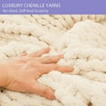 thumbnail image 5 of ZXNYH Chunky Knit Blanket Throw 51"x63", 100% Hand Knitted Chenille Throw Blanket, Big Soft Thick Yarn Cable Knit Blanket, Large Rope Knot Crochet Throw Blankets for Couch Bed Sofa (Beige), 5 of 7