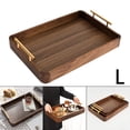 thumbnail image 4 of DOLITY Solid Wood Tea Tray Tableware Tea Table Plate Rectangle Tray for Hotel Home Restaurant Dinner L, 4 of 9