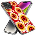 thumbnail image 2 of MUNDAZE Apple iPhone 14 Pro Max Yellow Sunflowers Polkadot on Red Double Layer Phone Case Cover, 2 of 5