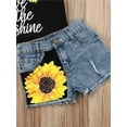 thumbnail image 6 of Hirigin Toddler Kids Baby Girl Sunflower Outfits Sleeveless Tank Top Denim Shorts 1-5 Years Summer Clothes, 6 of 7