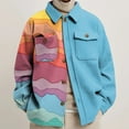thumbnail image 3 of Chaqueta con botones para hombre,Chaqueta para hombre, Chaqueta estampada para hombre, Abrigo con cuello vuelto para hombre, máxima confiabilidad, 3 of 5