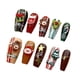thumbnail image 4 of Uñas postizas navideñas, uñas adhesivas de invierno para Navidad, uñas reutilizables para festivales y fiestas. M, 4 of 9