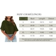 thumbnail image 4 of Women Half Sleeve Cropped T-Shirts Drop Shoulder Round Neck Crop Tops Casual Summer Solid Color Basic Tees, 4 of 8