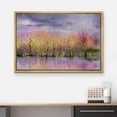 thumbnail image 3 of wall26 Framed Canvas Print Wall Art Purple &amp; Yellow Watercolor Forest Reflection Nature Wilderness Illustrations Realism Rustic Scenic Multicolor for Living Room, Bedroom, Office - 24"x36&qu, 3 of 5