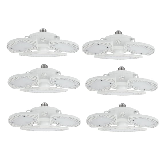 Green Watt LED Garage lights, 80-Watt (400 Watt Equivalent), 8000 Lumen, Motion Sensor Included, Daylight White (6-Pack)
