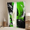 thumbnail image 3 of Feelyou Artwork Geometric Curtains Pack of 2 (42x84 Each) for Adult, Retro Oil Printing Curtains Blackout, Black Green Abstract Bedroom Curtains, Blackout Curtains Bedroom Decor, 3 of 6