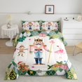 thumbnail image 2 of Feelyou Merry Christmas Child Full Size Comforter Sets, Cartoon Fairy Tale Bedding Comforter Set, Green Plaid Buffalo Reversible Bedding Sets, Breathable Home Decor, 3pcs, 2 of 8