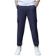 thumbnail image 2 of Pantalones largos para niño grande, pantalones multibolsillos, pantalones deportivos hasta el tobillo de color liso para niño, pantalones con cintura elástica, pantalones de algodón para niño, 2 of 7