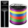 thumbnail image 1 of 12 Strands Braid PE Fishing Line 300M 500M 1000M 100M Strong Abrasion Resistance Multifilament Fishing Line Multicolor Mainline, 1 of 6