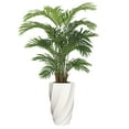 thumbnail image 1 of Artificial Faux Real Touch 5.67 Feet Palm Tree With Planter, 1 of 6
