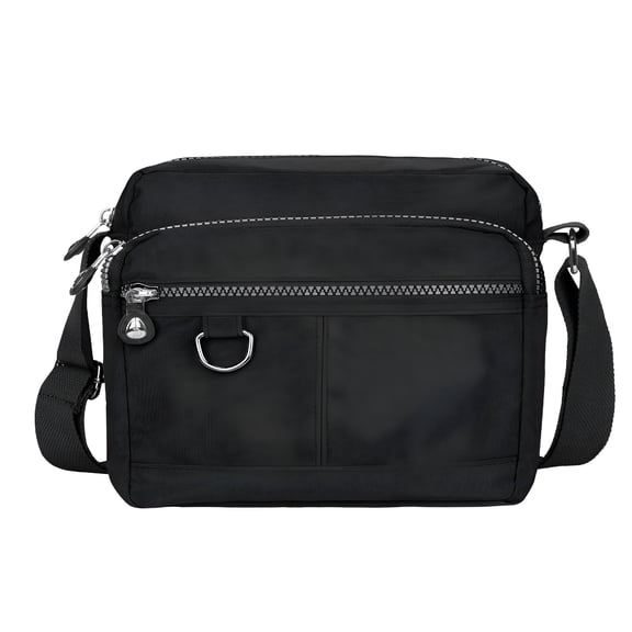GASTROPOD 2026 New Casual Nylon Purse Handbag Crossbody Bag Waterproof Shoulder Bag with Zipper Pockets for Women Crossbody Bag Women (Black)