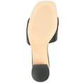thumbnail image 5 of Journee Signature Womens Genuine Leather Kellee Slip On Stacked Heel Open Square Toe Sandals, 5 of 8