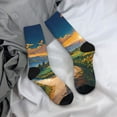 thumbnail image 5 of Susaid Sunflowers At Sunset Print Men's Moisture Wicking Cushioned Crew Work Boot Socks Suitable for Size 36-45, 5 of 6