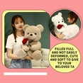 thumbnail image 4 of 9.1" Large Teddy Bear with Rose Valentines Day Stuffed Animals, Plush Toy Cartoon Cuddly Doll Soft Plush Bear Doll Stuffed Animal Toys Valentines Day Decor Gifts for Her / Girlfriend Lover Mom Kids, 4 of 10
