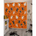 thumbnail image 4 of Halloween Black Cat Ghost Bat Orange Shower Curtain Set ，Waterproof Fabric Shower Curtains Shower Curtains for Bathroom,Bathroom Decor 36"x72", 4 of 6